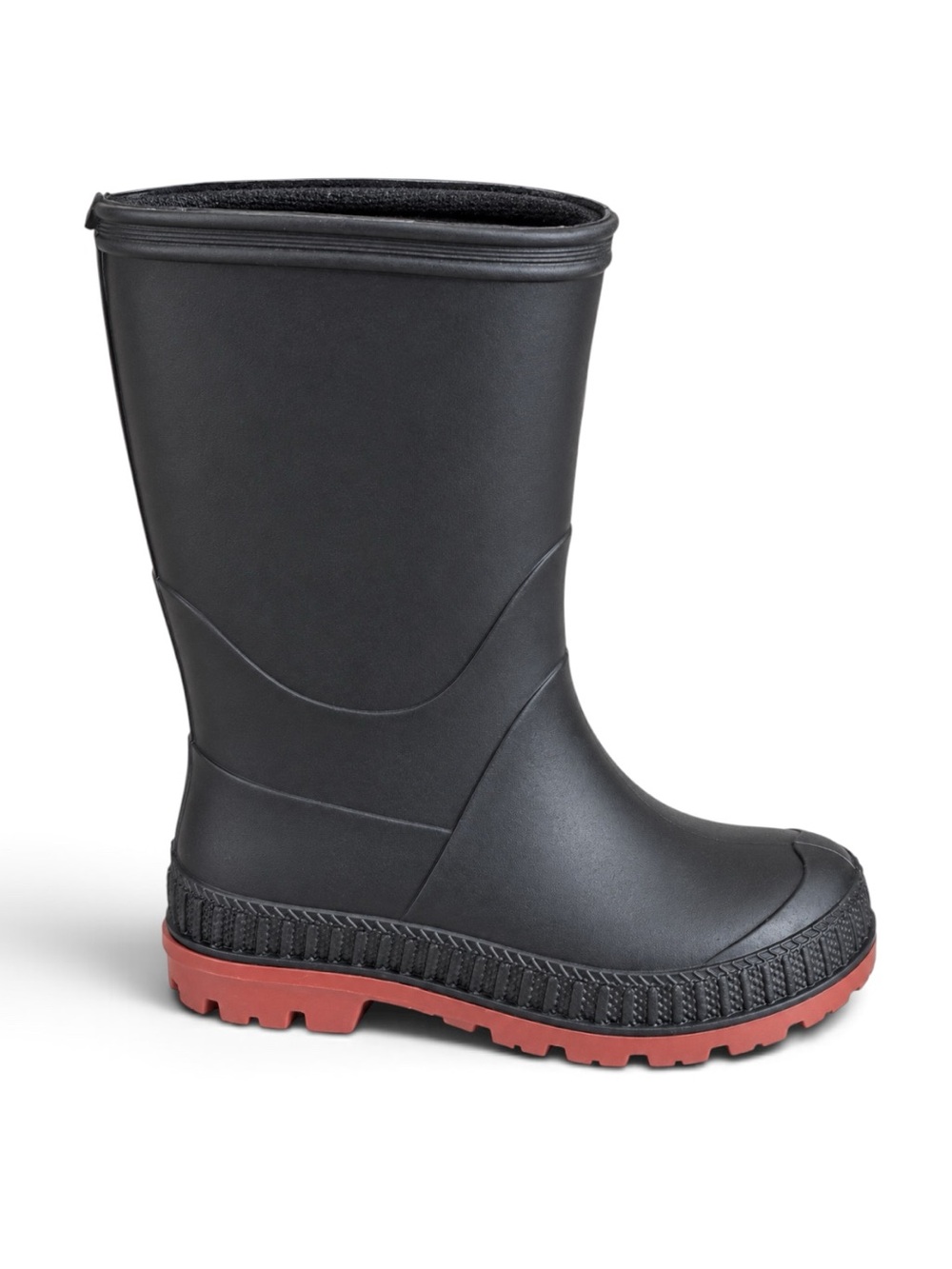Classic Black Rubber Rain Boots Waterproof Red Sole Kids Size 5-6